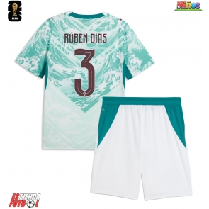 Portugal Ruben Dias #3 Segunda Equipación Niños Mundial 2026 Manga Corta (+ Pantalones cortos)